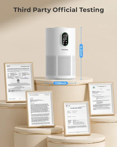 Miniatura 12 de Purificadores de aire para el hogar, habitación grande de hasta 1650 pies cuadrados, purificador de aire WESTHEY H13 True HEPA para dormitorio