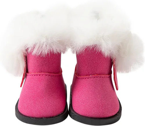 Miniatura 5 de 8 pares de zapatos de muñeca para muñeca americana de 14.5 pulgadas, incluye botas, sandalias, tenis, zapatos de cuero, etc