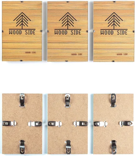 WOOD SIDE ORBIS Marcos de fotos con clip de vidrio de 3.5 x 5 pulgadas, paquete de 3, marcos de fotos transparentes para manualidades