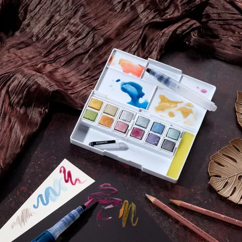 Miniatura 5 de Derwent Pintura Metálica - Paleta de 12 tonos
