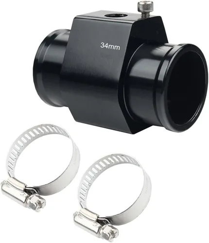 Miniatura 11 de Sensor del radiador de manómetro fabricado en aluminio, adecuado para 1 1/8 - 1 9/16 pulgadas, adaptador, dos abrazaderas para la manguera, 26 mm
