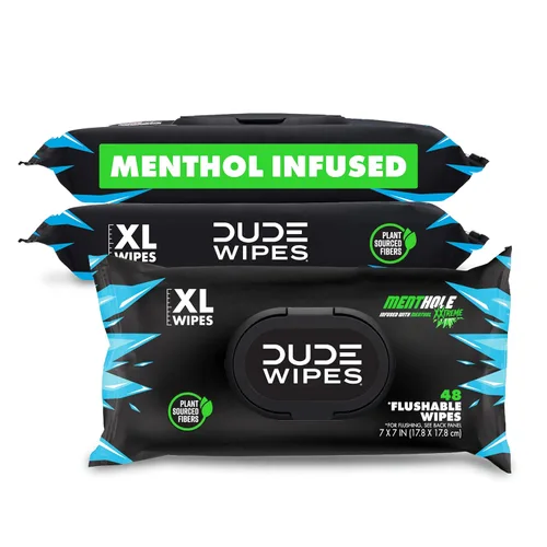 Miniatura 25 de DUDE Toallitas – Toallitas desechables – Paquete de 3, 144 unidades – Manteca de karité suave extra grande – Vitamina E y aloe – Seguro