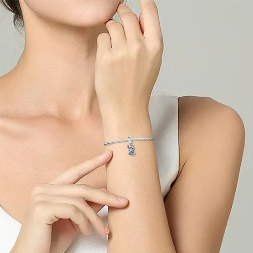Miniatura 3 de LIGHTDOG 925 Sterling Silver Beads Charms fits Pandora Charm Bracelets for Woman Cartoon Avatar Dangle Pendant Bead,Girl Jewelry Beads Gifts for