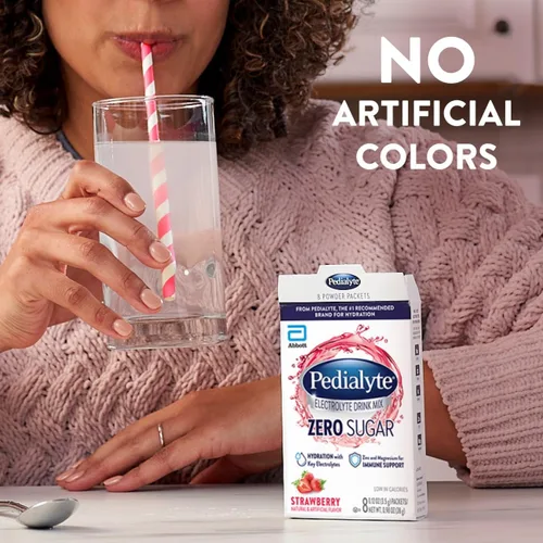 Miniatura 3 de Pedialyte Mezcla de bebidas con electrolitos sin azúcar Hidratación con electrolitos clave Gran hidratación baja en calorías Fresa, 24