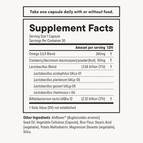 Miniatura 7 de Daily Nouri Suplemento de probióticos para mujeres Apoya el pH vaginal, el tracto urinario, la salud digestiva e inmune 5 cepas clínicamente