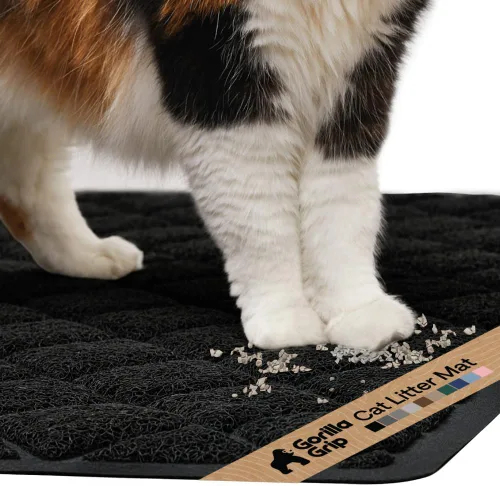 Miniatura 55 de Gorilla Grip - Tapete para atrapar la arena del arenero de gatos, 100% impermeable, fácil de limpiar, respaldo texturizado, suelos más limpios, se