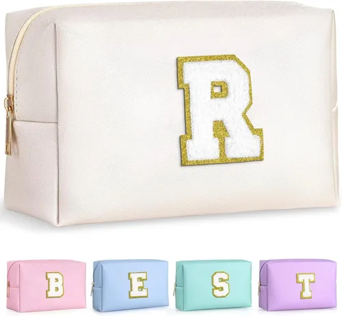Miniatura 63 de TOPEAST - Bolso de maquillaje para mujer, G Blanco nacarado-rosa