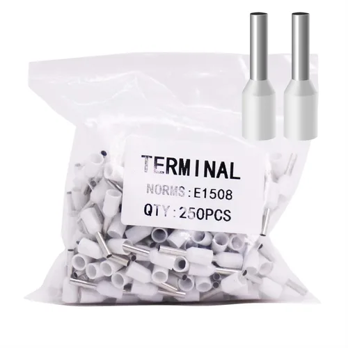 Miniatura 51 de Fidioto AWG12 Casquillos de Alambre Terminales, juego de 250 piezas AWG12 Conector de Terminal de Alambre con Pin Aislado para Terminales de Punta