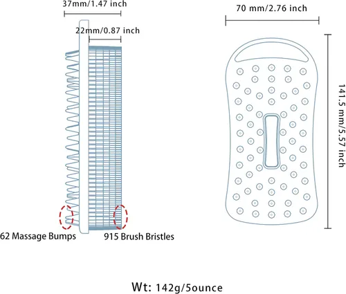 Miniatura 8 de 2 piezas de cepillo corporal de silicona, cepillo de baño y ducha exfoliante 2 en 1, esponja de loofah de silicona suave para piel sensible