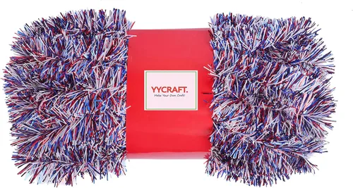 Miniatura 12 de YYCRAFT 15 yardas (45 pies) de longitud comercial Guirnalda de oropel de lámina gruesa para Navidad Decoraciones clásicas de Navidad (Negro)
