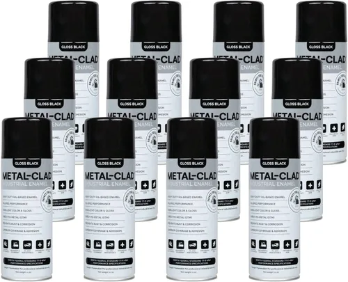 Miniatura 38 de Aerosol de galvanizado en frío de alto brillo de Paints For Industry - Pintura en aerosol de esmalte industrial para acero y metal - Caja de 12