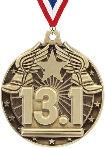 Medallas de media maratón - 2 pulgadas y 1 por paquete, ideal para premios de maratón, premios de carreras, carreras