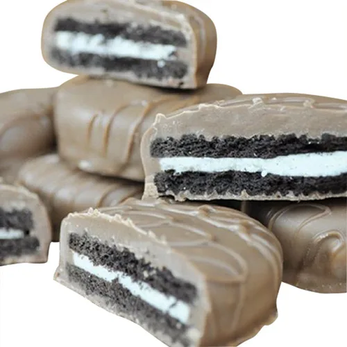 Miniatura 75 de Galletas de la marca Philadelphia Candies cubiertos por ambos lados de chocolate negro y con leche, y crema de cacahuete de la marca Nutter Butter