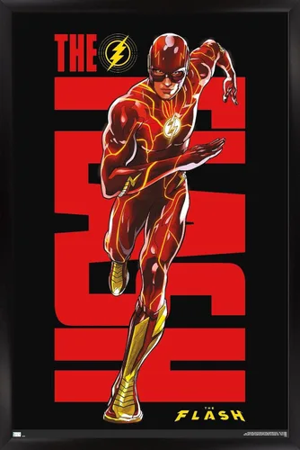 Miniatura 8 de Trends International DC Comics Movie The Flash - Póster de pared de Barry Allen Versión enmarcada de caoba