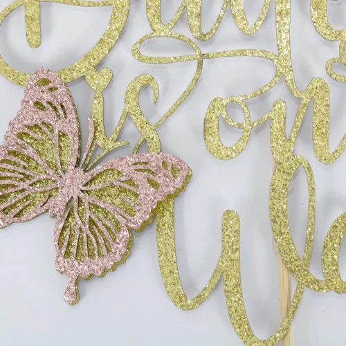 Miniatura 7 de Decoración para tartas con temática de mariposa, ideal para baby shower, bienvenida al bebé, suministros de decoración de fiesta de revelación
