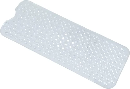 Miniatura 29 de Almohadilla de ducha antideslizante para bañera, 21 x 21 pulgadas, suave, de gran tamaño, lavable a máquina, con orificios de drenaje, ventosa