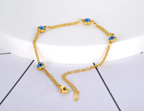 Miniatura 3 de lokaerlry Pulsera de acero inoxidable de moda con cadena simple para mujer, cristal