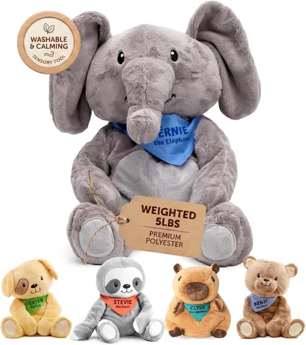 Miniatura 13 de Lilly's Love Animal de Peluche con Peso, 5 lb Peluche Sensorial para Niños y Adultos Lavable a Máquina con Interior Extraíble Animal