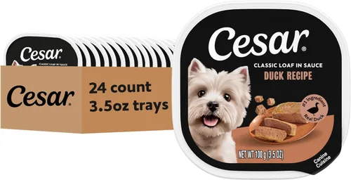 Miniatura 17 de Cesar - Comida húmeda clásica para perros en salsa con receta de cordero, bandejas fáciles de pelar de 3.5 onzas, 24