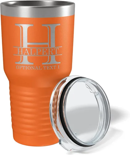 Miniatura 4 de Vaso personalizado de acero inoxidable aislado con tapa de 30 onzas (17 colores) con recubrimiento en polvo, grabado personalizado, idea de regalo