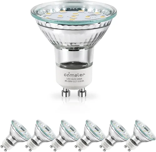 Miniatura 10 de comzler Bombilla LED GU10 regulable, equivalente a halógeno de 50 W, GU10 de 2700 K, luz blanca suave GU10, repuesto para iluminación de pista