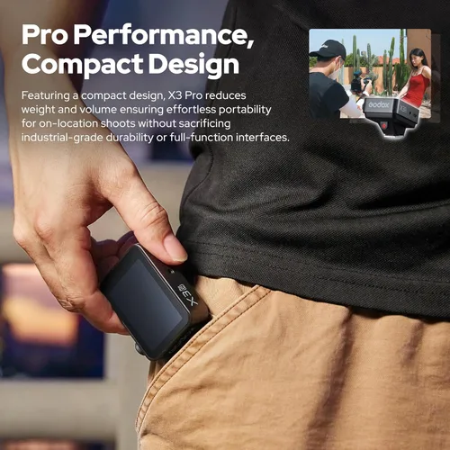 Miniatura 8 de GODOX X3 PRO X3PRO-C TTL - Disparador de flash de cámara inalámbrica, transmisor de flash de pantalla táctil inalámbrico de 2.4G, batería de litio
