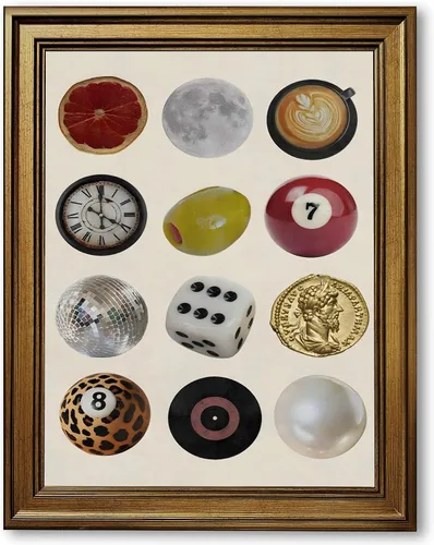 Miniatura 34 de Lucky Me Lucky You - Póster de 8 bolas en blanco y negro para decoración de habitación de niños, diseño retro inspirado en billar, decoración
