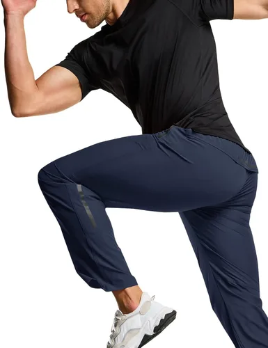 Miniatura 3 de CQR Pantalones de senderismo ligeros para hombre, pantalones deportivos reflectantes al aire libre, pantalones deportivos de entrenamiento