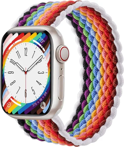Miniatura 17 de Zedoli Correas trenzadas Solo Loop para Apple Watch Band de 1.496 pulgadas, 1.575 pulgadas, 1.614 pulgadas, 1.654 pulgadas, 1.732 pulgadas, 1.772