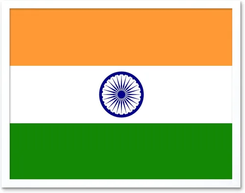 Miniatura 9 de Artery8 Póster enmarcado de la bandera nacional de la India, bandera patriótica, bandera mundial, región del país, decoración de pared, 12 x 16