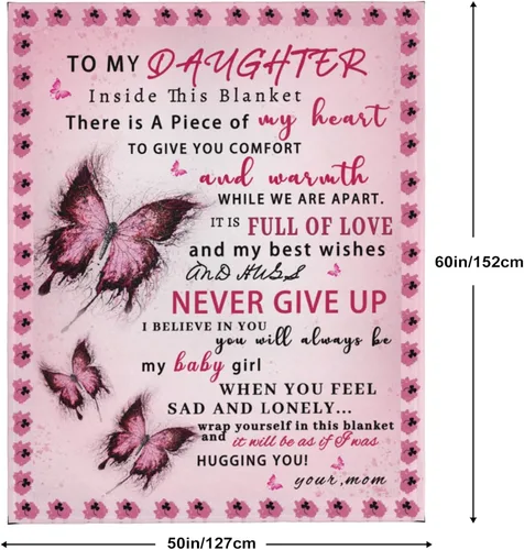 Miniatura 7 de Manta para hija de mamá, regalos de hija de mamá, regalos de cumpleaños para hijas, regalo de cumpleaños de Navidad para hijas adultas, manta