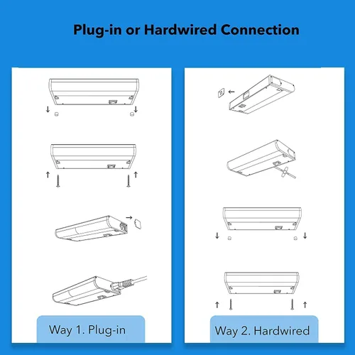 Miniatura 9 de Luces LED para debajo del gabinete cableadas, iluminación inteligente para debajo del gabinete habilitada para Alexa Google. Enchufe y cable