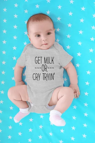 Miniatura 4 de Get Milk or Cry Tryin - Ropa de bebé - Divertidos trajes para recién nacidos para niños y niñas