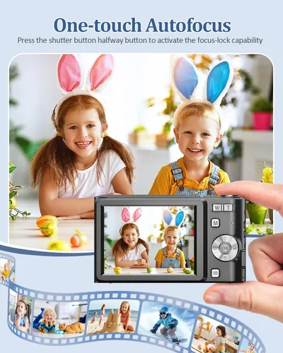 Miniatura 5 de Cámara digital mejorada, 50 MP de alta definición completa, 1080P con zoom de 16x antivibraciones, cámara compacta para niños, estudiantes, niños
