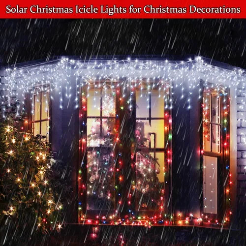 Miniatura 5 de Serie de 304 luces LED impermeables para exteriores para Navidad, bodas y decoración de fiestas - 8 modos, blanco frío