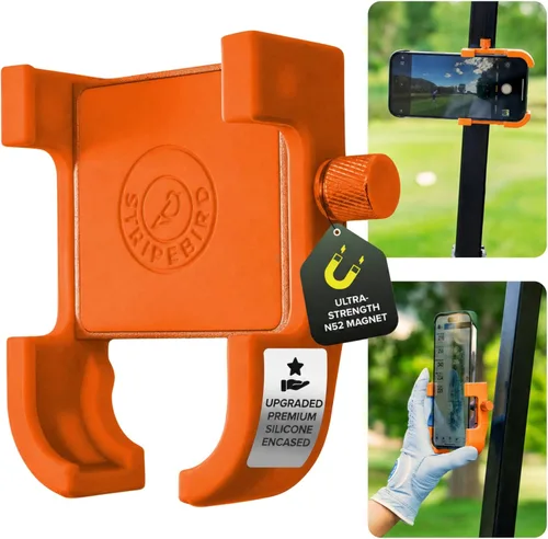 Miniatura 8 de Stripebird - Soporte Magnético Original para Teléfono de Golf - Accesorio para Carrito de Golf - Montura delgada para Smartphone - Almacena y Accede