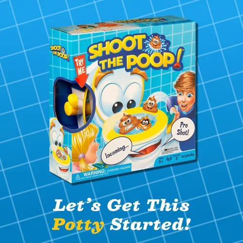 Miniatura 7 de Brybelly Shoot The Poop - El juego original de inodoro parlante para niños y familias - Divertido juego de lanzamiento de caca de acción rápida