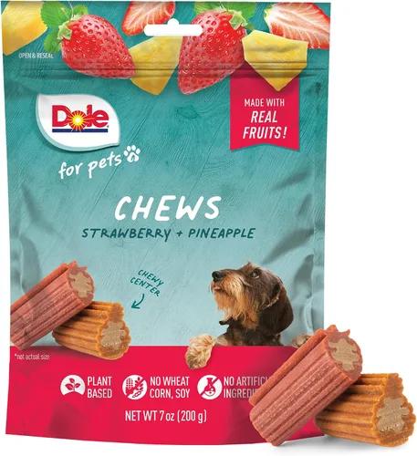 Miniatura 13 de Dole para Mascotas Masticables para Perros Recién Traídos, Golosinas para Perros Surtidas Sabor Plátano y Calabaza, 7oz Con Sabor de Verduras