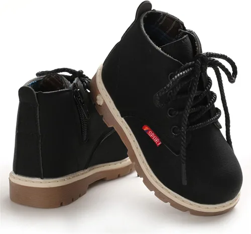 Miniatura 2 de LAFEGEN Toddler Boys Girls Leather Non-Slip Hiking Boots Outdoor Waterproof Lace-Up Snowshoes (ToddlerLittle Kid)
