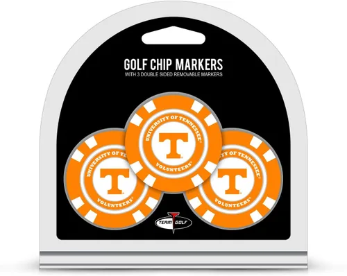 Miniatura 31 de Team Golf NCAA - Marcadores para pelotas de golf tamaño de ficha de póquer con marcadores de doble cara esmaltados más pequeños