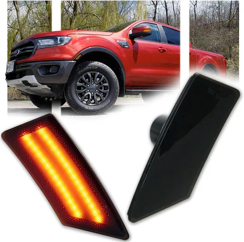 2 luces de posición laterales para Ford Ranger Lariat XL XLT 2019-2023, accesorios Ford de primera calidad 2019 2020 2021 2022 2023 lámparas de LED