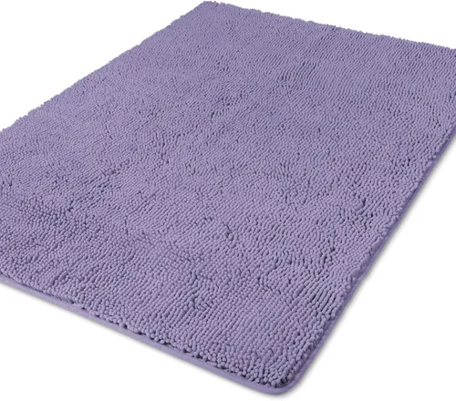 Miniatura 44 de Yeaban Alfombra de pasillo de baño de 24 x 72 pulgadas, antideslizante, alfombra de baño larga de felpilla gruesa, absorbente y lavable, alfombra