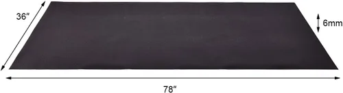 Miniatura 7 de Goplus Alfombrilla gruesa para caminadora para suelos de madera dura, PVC impermeable de alta densidad, almohadilla protectora de suelo