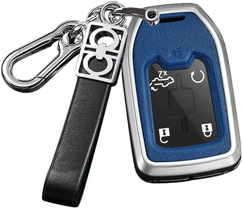 Miniatura 11 de ontto Funda para llave de coche con llavero de metal y piel sintética para Chevrolet Silverado Fit para GMC Sierra 1500 2500HD 3500HD Terrain Acadia