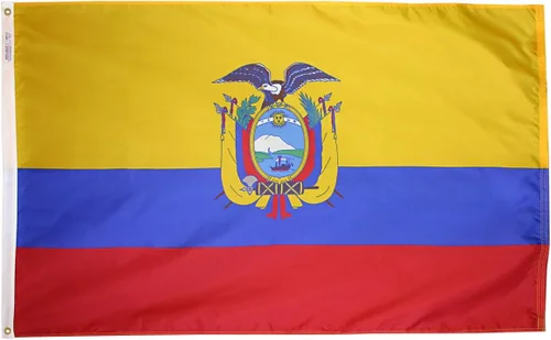 Miniatura 5 de Annin Flagmakers Bandera de Ecuador fabricada en Estados Unidos según las especificaciones oficiales de diseño de las Naciones Unidas, 2 x 3 pies