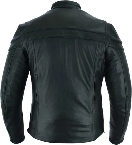 Miniatura 8 de Vance Leather Chaqueta Racer de cuero prémium con rejillas de ventilación para hombre