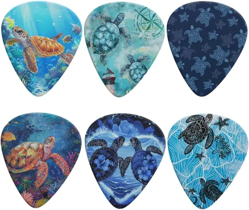 Miniatura 26 de KEIAHUAN Cool Skull - Púas de guitarra – Plectros triángulos clásicos para bajos, guitarras acústicas y eléctricas – Púas pesadas para guitarristas