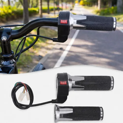Miniatura 2 de Keenso Control de velocidad de agarre del acelerador, 1 par de manillar, agarre del acelerador de 3 velocidades, mango universal del acelerador