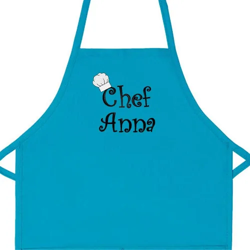 Miniatura 2 de Elaborado en EE.UU. Delantal de chef con cualquier nombre personalizado bordado, premium para niños, niñas y niños, divertido para la cocina, regalo
