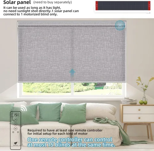 Miniatura 2 de SmartWings Persianas Motorizadas con Filtro de Luz, Compatible con Matter Thread Homekit Z-Wave Alexa Google, Persianas con 70% de Opacidad Safari